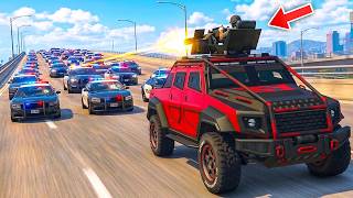 30 COPS Vs 1 MINIGUN TRUCK in GTA 5