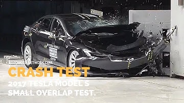 Crash Test | 2017 Tesla Model S Small Overlap Crash Test.