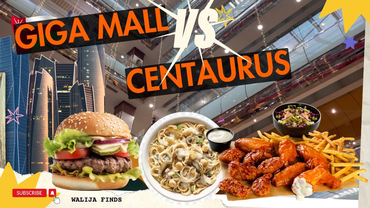 Eid Shopping and Food Giga Mall vs Centaurus Afghani Food Burgers Wings & Pasta 😋🛍️ YouTube