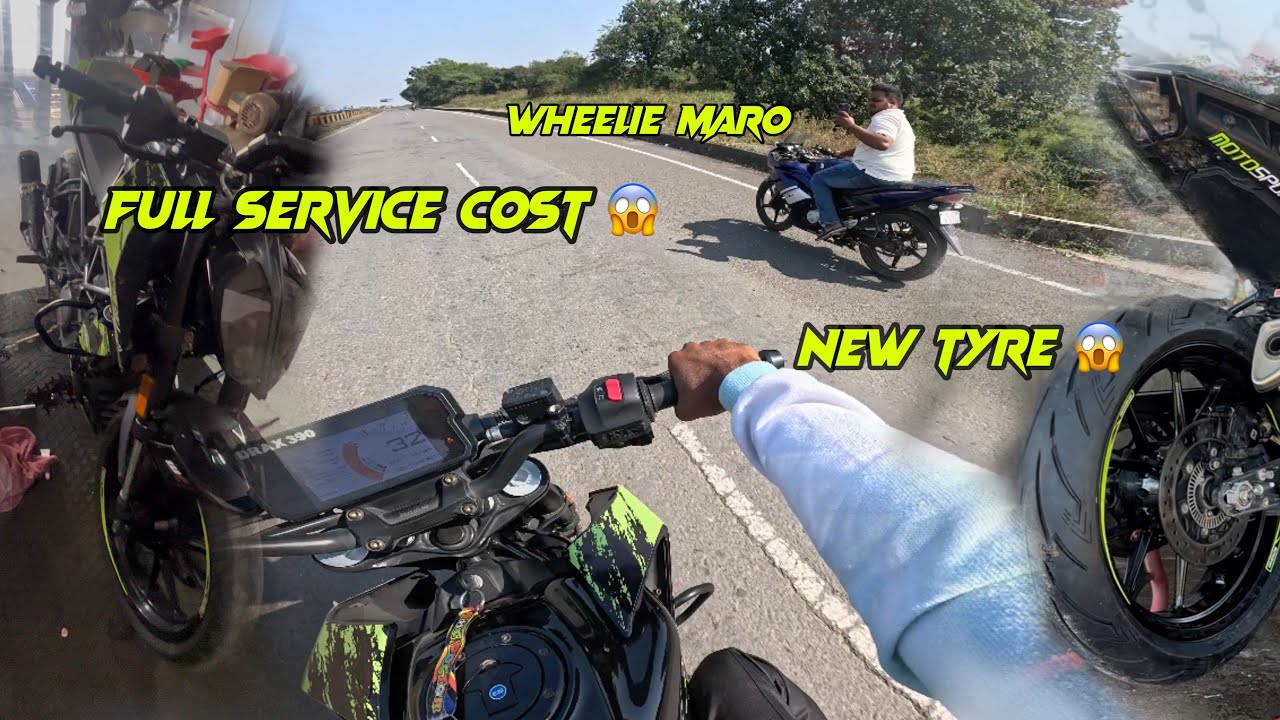 Duke 390 Full Service Cost 😱 / New Tyre🤯 / Duke 390 Wheelie ⚡️