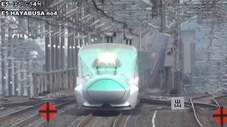 那須塩原の東北新幹線のド迫力高速通過 Tohoku-shinkansen(Bullet train) high speed passing