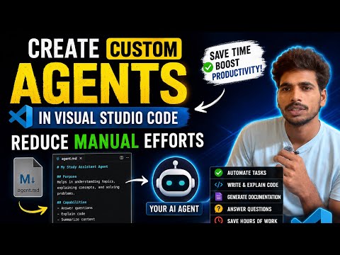 How to Create Custom Agents in Visual studio Code | Reduce Manual efforts 