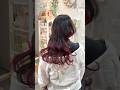左がボブ!右はロング!そんな変わったヘアカット してインナーカラーにボルドーレッド! #hairstyle