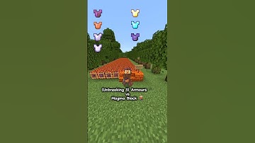 Armours🪖 ( Unbreaking 3 ) vs Magma Block  in Minecraft