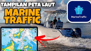tampilan peta laut di aplikasi marine traffic