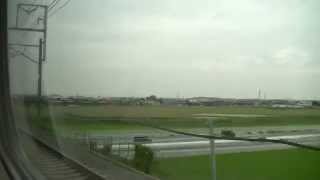 【東海道新幹線700系】こだま697号右側車窓 豊橋~三河安城 28 June 2014