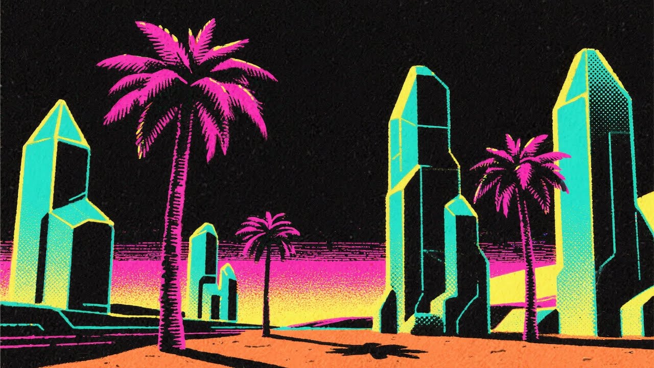 Virtual Reality Oasis - Ambient Synthwave Focus