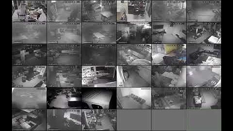 Witson CMS CCTV live 6 remote sites 33 cameras total  Night Mode