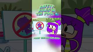 Safety Rules In The Pool 🐳 Funny English for Kids! #animation #kids #friends