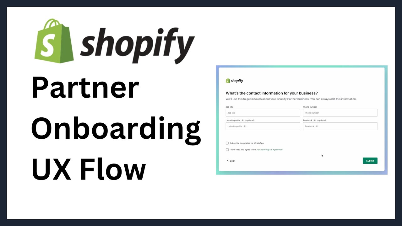 Shopify Partner Onboarding Step-by-Step UX Flow , user flow design ...