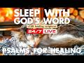 Healing bible verses inspire. Relaxing scriptures for sleep comfort. Psalms sleep meditation.