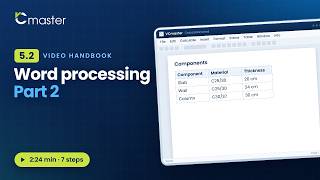 5.2.2 Word processing, Part 2 | VCmaster Video Handbook