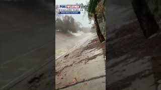 Arroyo Turns Into A River After A Record Amount Of Rain Soaked Coastal California On Christmas Eve
