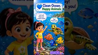 🌊 Save Our Ocean | Good Habit for Kids | Don’t Throw Plastic into the Sea 🐢🐠 | BrainyBud_Shivi