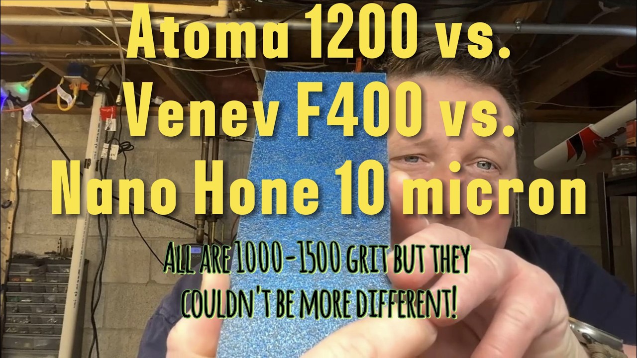 Atoma 1200 vs. Nano-Hone 10 Micron vs. Venev F400 — Which Cuts Fastest?   Plus a bonus stone!