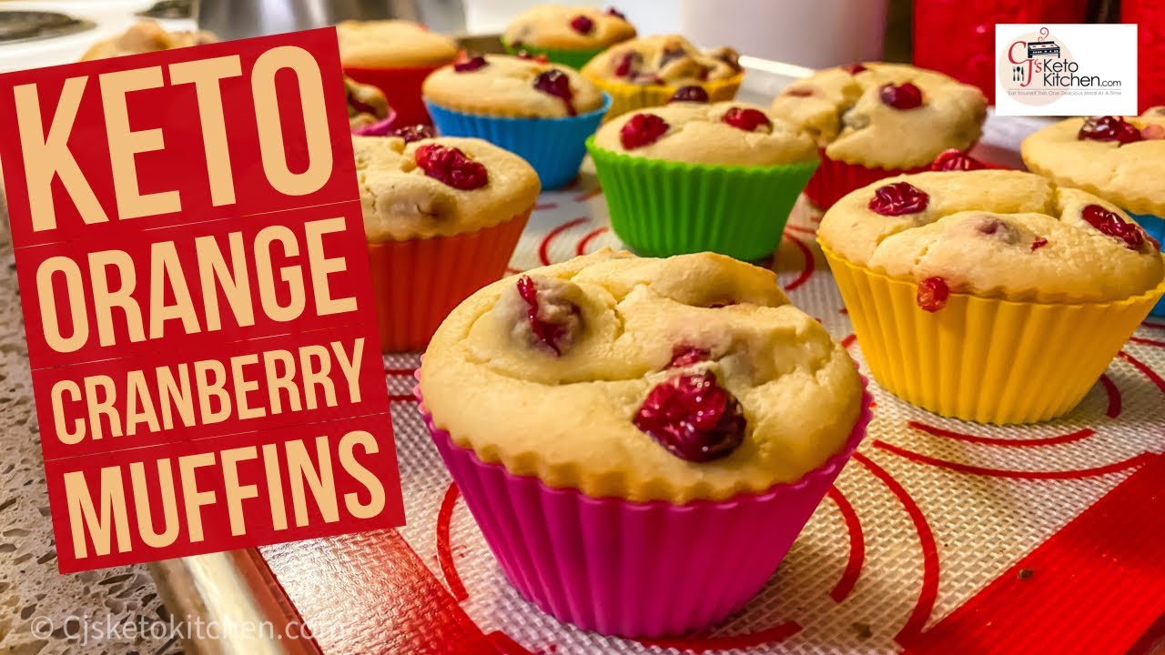 Keto Orange Cranberry Muffins 
