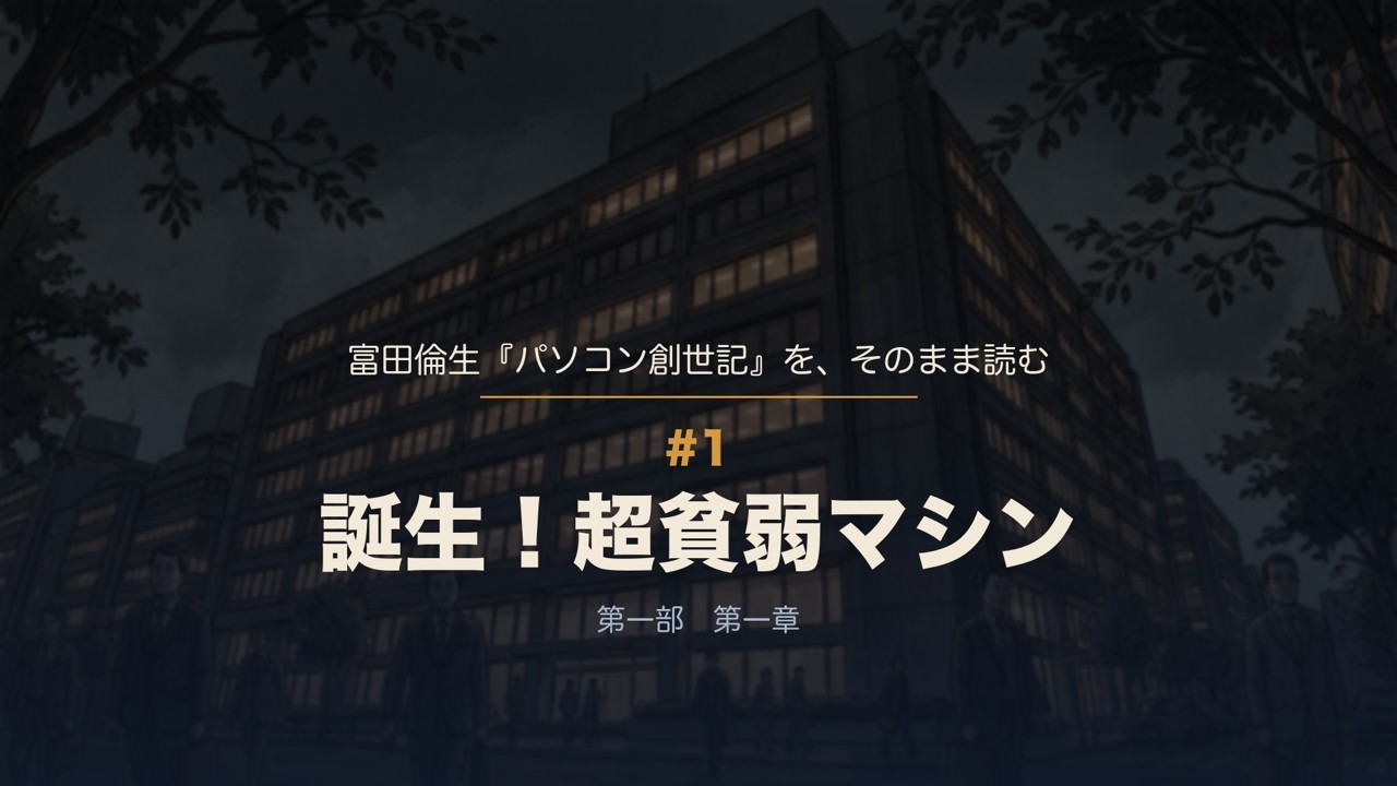 パソコン創世記 #1 誕生！超貧弱マシン｜富田倫生の記録を一字一句