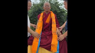 A replica of Khenpo Tsultrim Tenzin's holy image, this statue carries supreme blessings