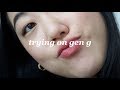 trying on all of glossier's gen g | therachelstory