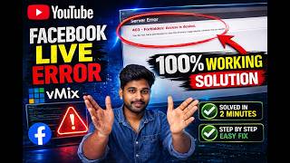 // VMIX ME FACEBOOK LIVE ERROR PROBLEM SOLUTION //