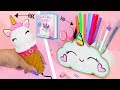 🦄DIY: Unicorn School Supplies || Infinite Pen and Pencil Holder || Unicorn Crafts Book 🦄