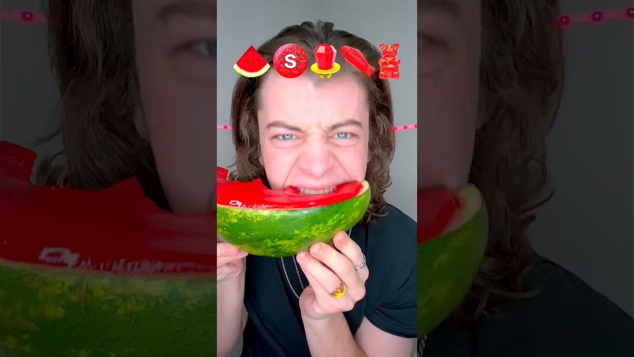 Giant Red Candy ASMR!?😝😱