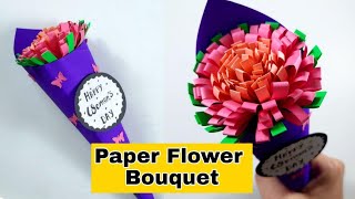 Women's Day Craft Ideas | Paper Flower Bouquet | Women's Day Paper Craft | Paper Flower