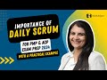 Importance of daily scrum for pmp  acp exam prep 2024 with a practical example