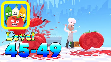 Hit Tomato 3D Gameplay. Level 45-49. Best Hyper Casual Games and offline Mobile Games