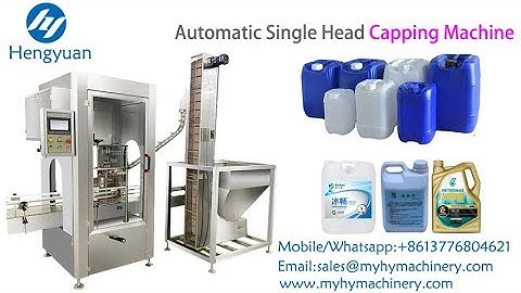 Automatic single head capping machine for Jerry can lid sealing to Pakistan customer