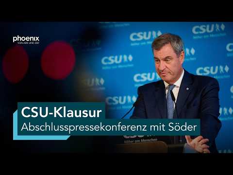 Abschlusspressekonferenz CSU-Klausur: Ministerpräsident Söder und Einordnung von Prof. Kronenberg