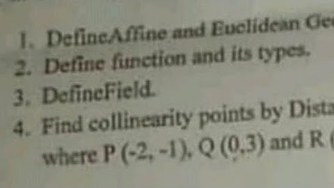 Gcuf solved past papers of Affine and Euclidean geometry of Bs math 4 semester