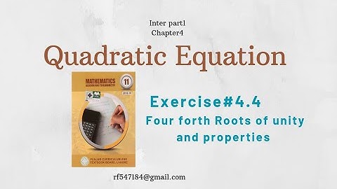 Exercise#4.4/ four forth Roots of unity and it