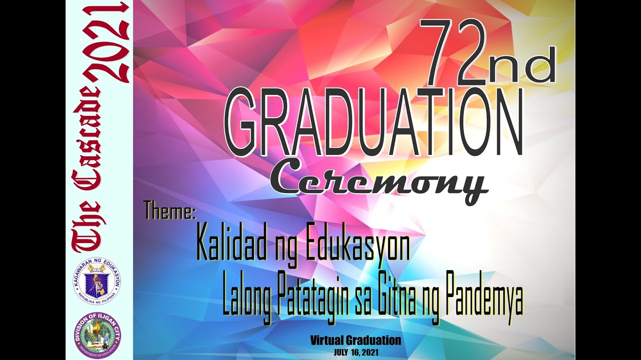Dalipuga Central School Virtual Graduation Ceremony - YouTube