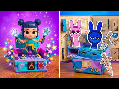 LEGO Huntrix vs Sprunki! 🧱📚 Fun Gamebook & Paper Crafts