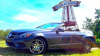 2015 Mercedes Benz E400 Cabrio FIRST DRIVE SHAKEDOWN REVIEW & Tour of Key West Florida