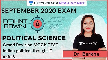 Grand Revision MOCK TEST Political Thoughts #Unit-3 | Political Science |  NTA-UGC NET |  Dr. Barkha