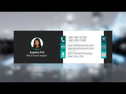 How To Create Professional Email Signature | Photoshop Tutorial