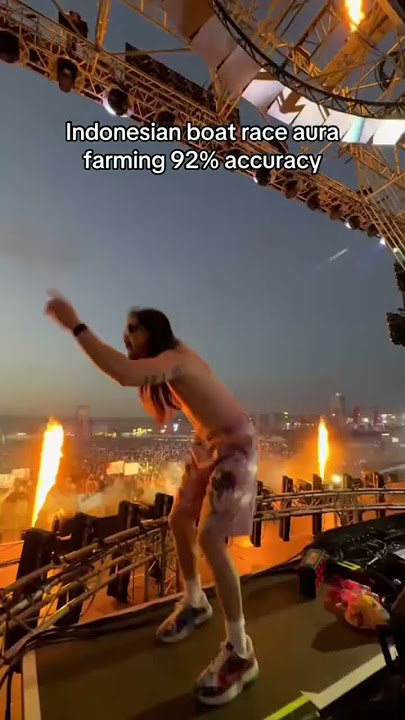 Steve Aoki does AURA FARMING boat Dance🛶🛶 #boatkid #aurafarming #indonesia #mellymike #aura