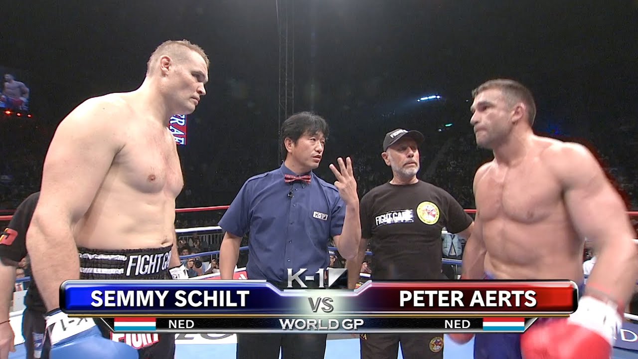 K-1's Semmy Schilt just rolled through opponents and then Peter Aerts wanted a piece of Him!