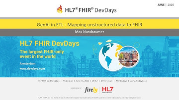 Max Nussbaumer - GenAI in ETL: Mapping unstructured data to FHIR | DevDays 2025