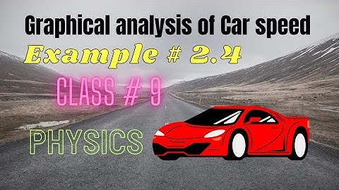 Graphical analysis of Car speed # Example 2.4 # Class 9 # Chapter 2 # Physics # Explain in Urdu