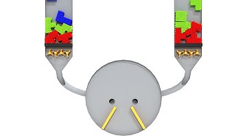 Particle Simulation #98 : Softbody Tetris, Shredder Machine, Piston