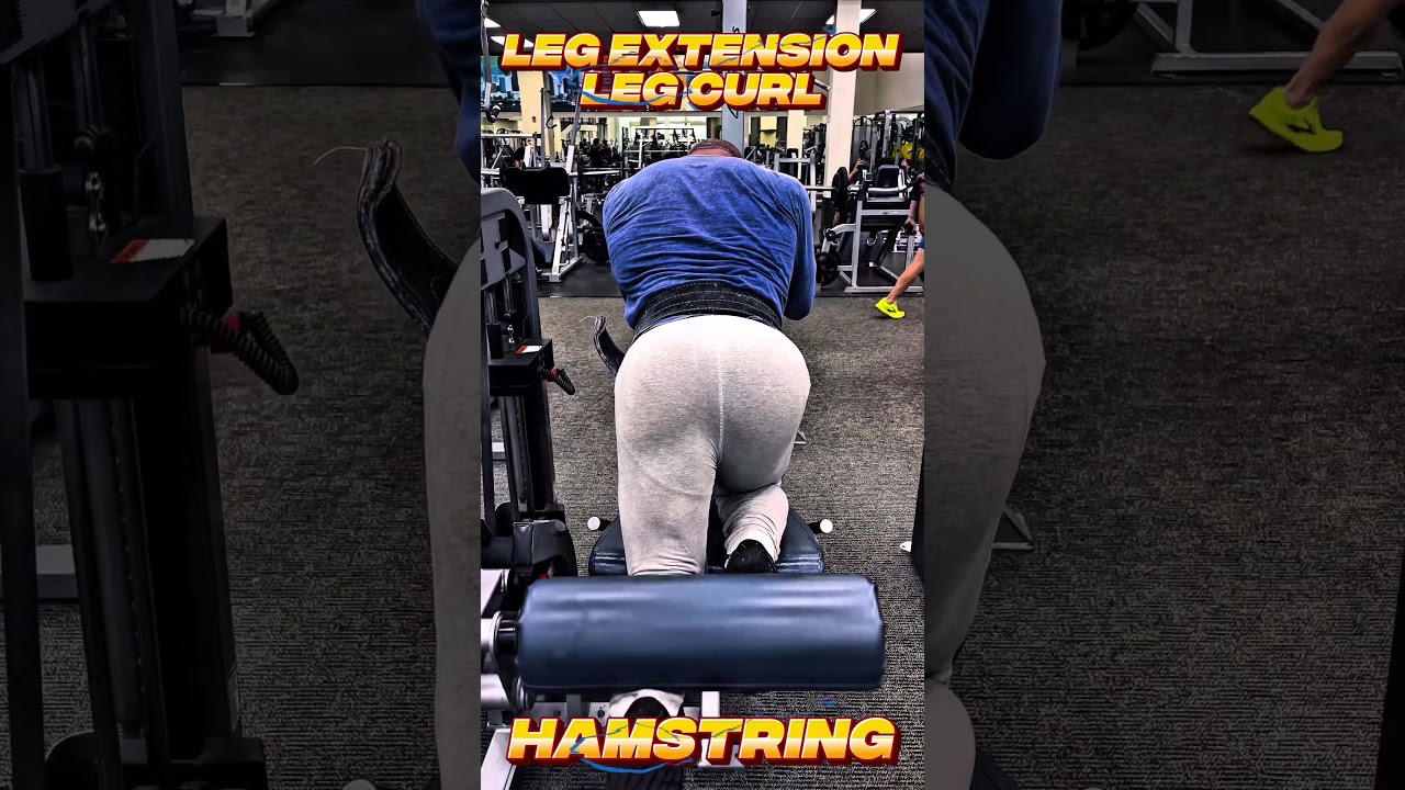 LEG CURLS ON THE LEG EXTENSION MACHINE FOR HAMSTRINGS #HAMSTRINGS #LEGS #workout #motivation
