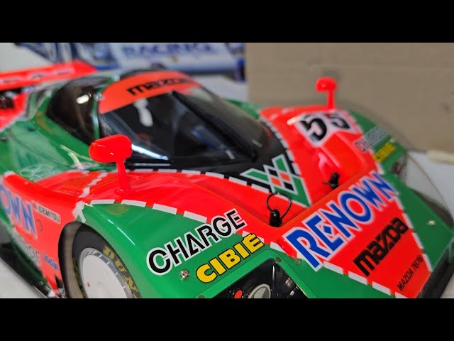 Attaching fender mirrors to TAMIYA MAZDA787B - YouTube
