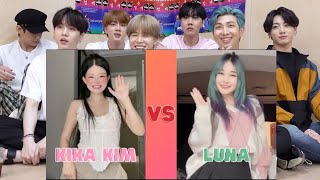 BTS REACTION Kika Kim Vs Luna Mccalll
