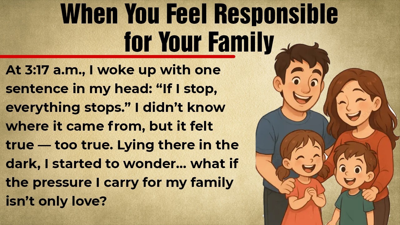 When You Feel Responsible for Your Family || Learn English Through Story