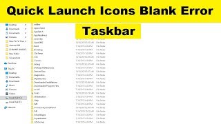 How To Fix Quick Launch Icons Blank Error On Taskbar Windows 7810