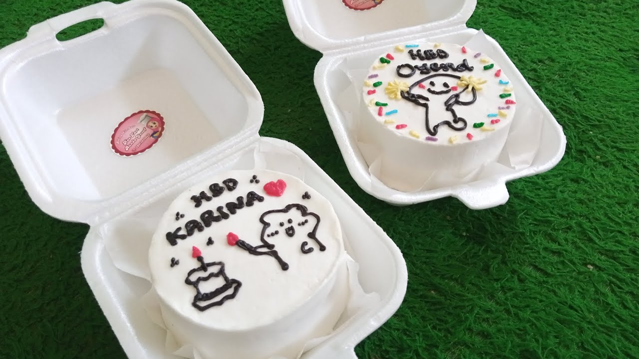 Cara menghias bento cake karakter yang simpel dan sederhana - YouTube
