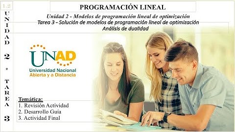 EJERCICIO 1. TAREA 3 Programación Lineal EJERCICIO 1.ANALISIS DE DUALIDAD